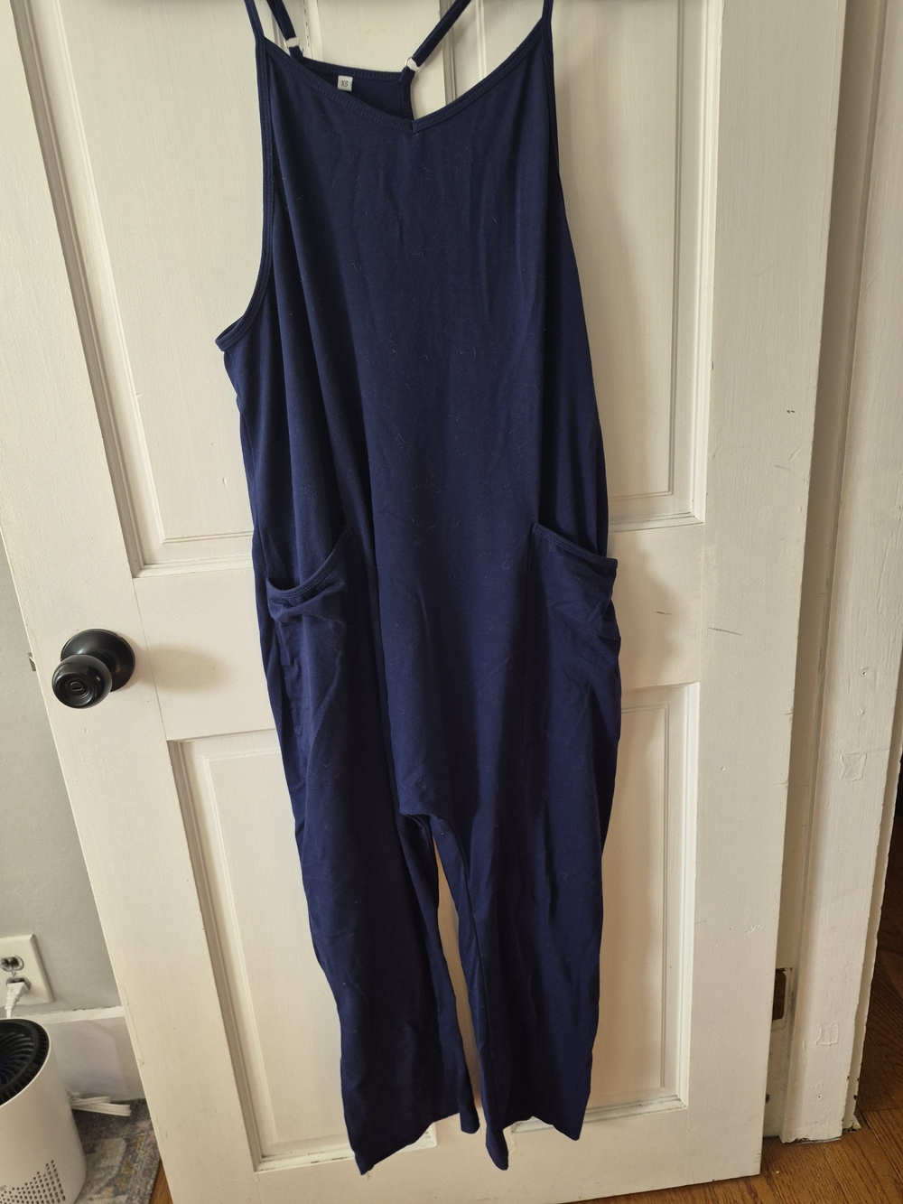 Women's Navy Blue Jumpsuit with Pockets